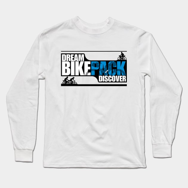 Dream Bikepack Discover Blue on Light Color Long Sleeve T-Shirt by G-Design